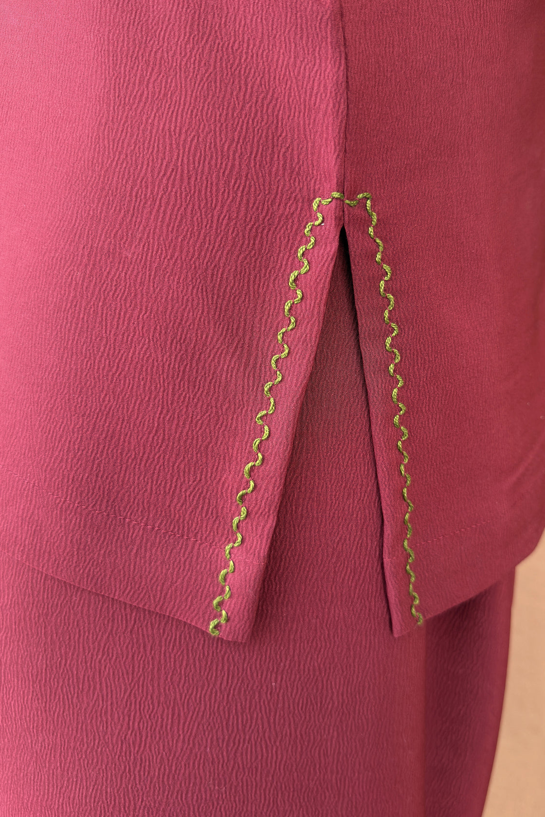 Royal Maroon Tunic & Pant Co-ord Set