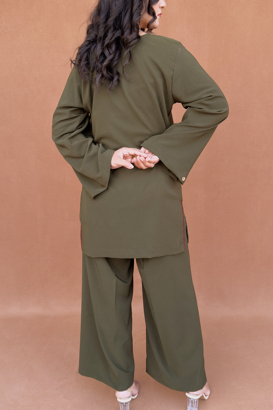 Olive(Army Green) Elegance Co‑ord Set