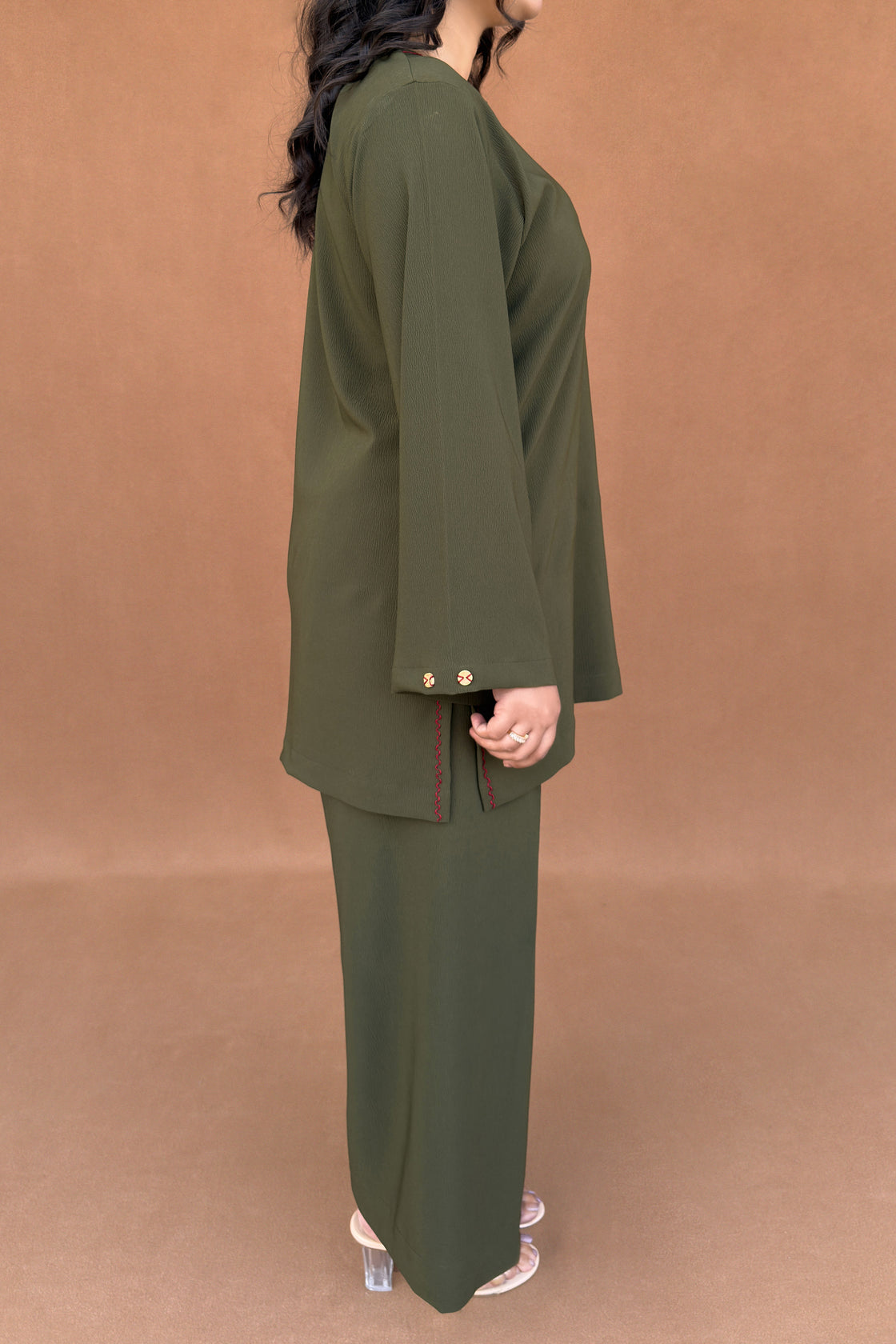 Olive(Army Green) Elegance Co‑ord Set