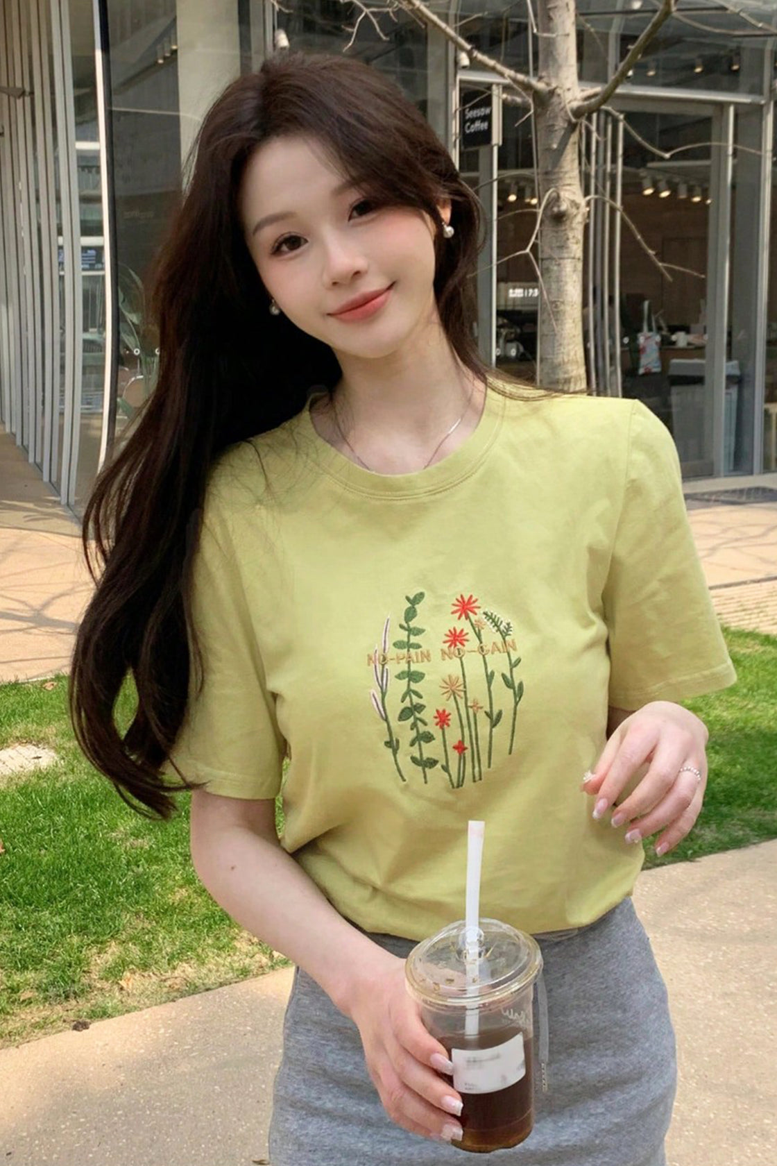 Sunshine Striver Tee in  pale yellow