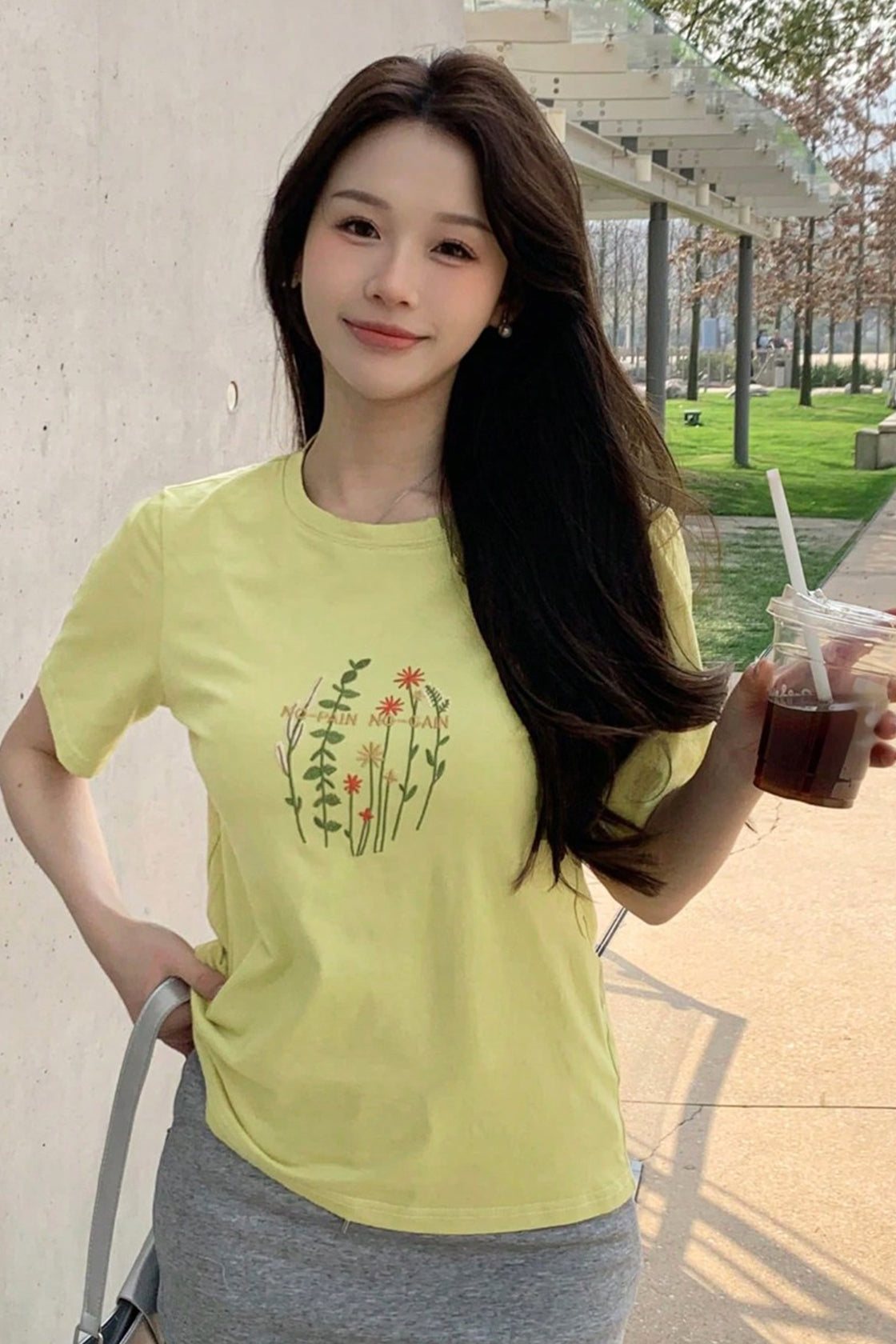 Sunshine Striver Tee in  pale yellow